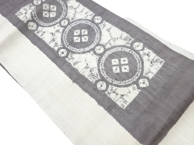  紗 絞り変わり鏡裏模様名古屋帯